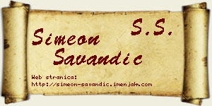 Simeon Savandić vizit kartica